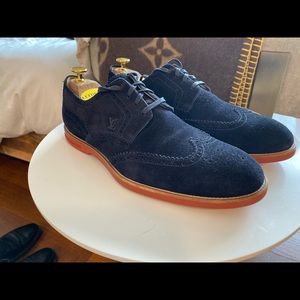 Louis Vuitton Navy Suede Wingtip